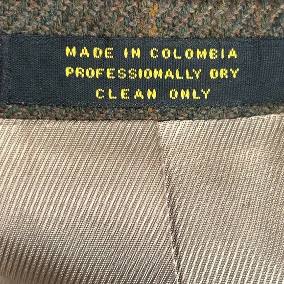 Oscar De La Renta Menswear Wool Sports Jacket Academia Plaid, size 42S - Picture 10 of 10